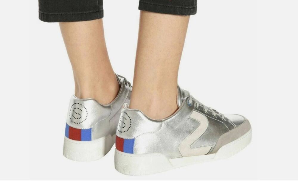 Stella McCartney Low Top Silver Sneakers – 36 Italy Sustainable Everyday Luxury